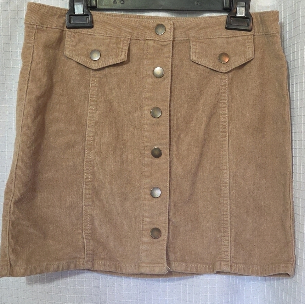 Corduroy Skirt Casual Size 11 BLUE SPICE Brand Tan